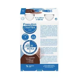 FRESUBIN Vláknina 2 kcal DRINK Láhev na čokoládu, 4X200 ml