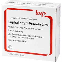 LOPHAKOMP Prokain 2 ml injekčního roztoku, 100X2 ml