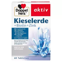 DOPPELHERZ Tablety oxid křemičitý+biotin+zinek, 60 ks