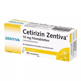 CETIRIZIN Zentiva 10 mg potahované tablety, 20 ks
