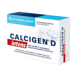 CALCIGEN D intens 1000 mg/880 I.E. žvýkací tablety, 48 ks
