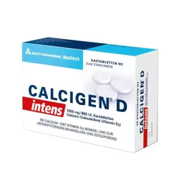 CALCIGEN D intens 1000 mg/880 I.E. žvýkací tablety, 120 ks