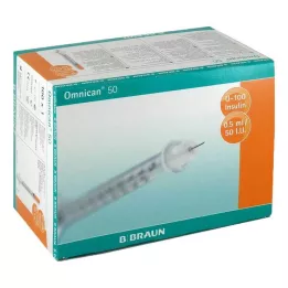 OMNICAN Inzulínová stříkačka 0,5 ml U100 s kanylou 0,30x12 mm e., 100X1 ks