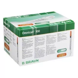 OMNICAN Inzulínová stříkačka 1 ml U100 s kanylou 0,30x8 mm jednoduchá, 100X1 ks