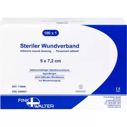 WUNDVERBAND Steril 5x7,2 cm, 100 ks