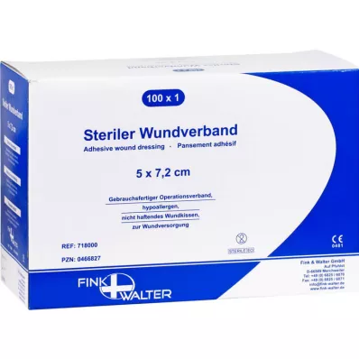 WUNDVERBAND Steril 5x7,2 cm, 100 st WUNDVERBAND Steril 5x7,2 cm, 100 st