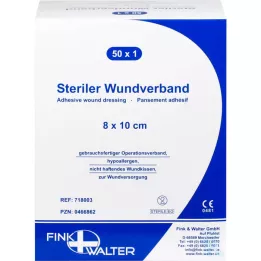 WUNDVERBAND Steril 8x10 cm, 50 ks