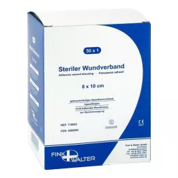 WUNDVERBAND Steril 8x10 cm, 50 hodin