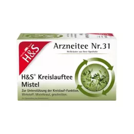 H&amp;S cirkulační čajové filtrační sáčky z jmelí, 20X2,0 g