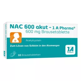 NAC 600 šumivých tablet akut-1A Pharma, 10 ks