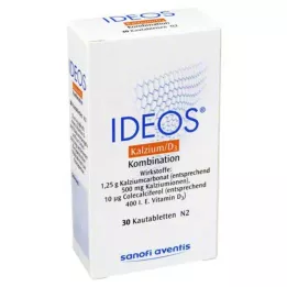 IDEOS 500 mg/400 IU žvýkací tablety, 30 ks