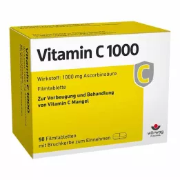 VITAMIN C 1000 potahované tablety, 50 ks