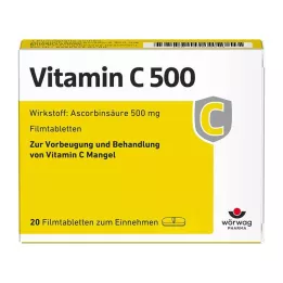 VITAMIN C 500 potahované tablety, 20 ks