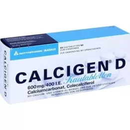 CALCIGEN d 600 mg/400, tj. Tablety žvýkání, 50 ks