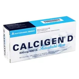 CALCIGEN D 600 mg/400 I.E. žvýkací tablety, 50 ks