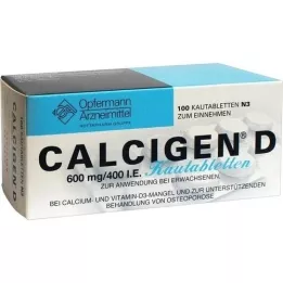 CALCIGEN d 600 mg/400, tj. Tablety žvýkání, 100 ks