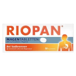 RIOPAN Žvýkací tablety Žvýkací tablety, 50 ks