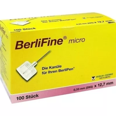 BERLIFINE Mikro kanyla 0,33x12,7 mm, 100 ks