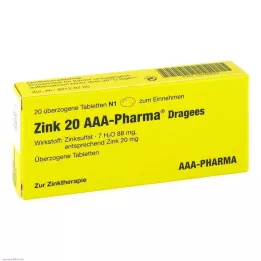 ZINK 20 AAA-Pharma Dragees, 20 ks