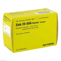ZINK 20 AAA-Pharma dražé, 100 ks