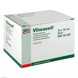 VLIWAZELL Absorpční obklady sterilní 10x10 cm, 25 ks