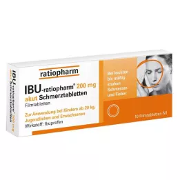 IBU-RATIOPHARM 200 mg tablety na akutní bolest, potahované tablety, 10 ks