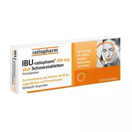 IBU-RATIOPHARM 200 mg tablety na akutní bolest, potahované tablety, 20 ks
