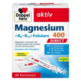DOPPELHERZ Hořčík+vitamíny B DIRECT Pelety, 20 ks