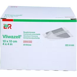 VLIWAZELL Sářce komprimuje sterilní 10x10 cm, 25 ks