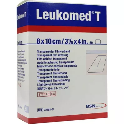 LEUKOMED transparentní sterilní náplasti 8x10 cm, 50 ks