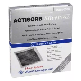 ACTISORB 220 Silver 10,5x10,5 cm sterilní obklady, 10 ks