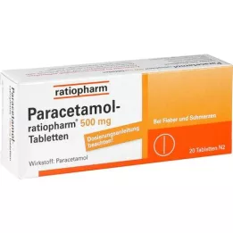 Paracetamol-ratiopharm 500 mg tablety, 20 ks
