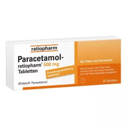 PARACETAMOL-ratiopharm 500 mg tablety, 20 ks