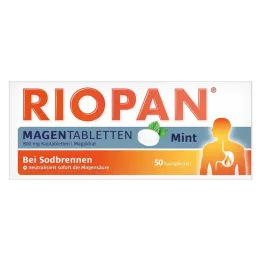 RIOPAN Magen Tabletten Mint 800 mg žvýkací tablety, 50 ks