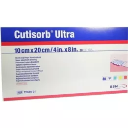 Cutisorb Ultra Sací komprese sterilní 10x20cm, 20 ks