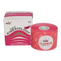 NASARA Kinesiotape 5 cmx5 m růžový, 1 kus