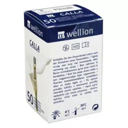 WELLION CALLA Testovací proužky na měření hladiny glukózy v krvi, 50 ks