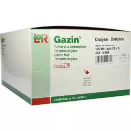 GAZIN Dialyzační tampony 2+3 sterilní s ochranným kroužkem, 125 ks