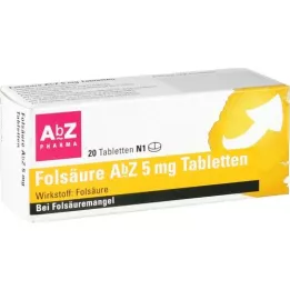 FOLSÄURE Abbey 5 mg tablet, 20 ks