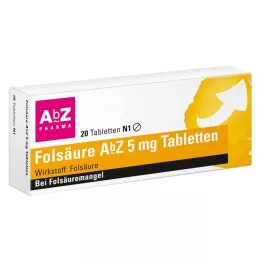 FOLSÄURE AbZ 5 mg tablety, 20 ks