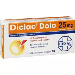 DICLAC DOLO 25 mg potažené tablety, 20 ks