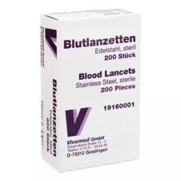 BLUTLANZETTEN Kovové jednoduché, 200 ks