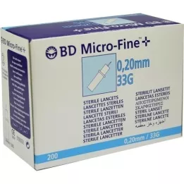 BD Micro-Fine + Lancety 33 g 0,20 mm, 200 ks