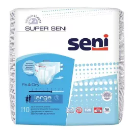 SUPER SENI Inkontinenční kalhotky pro dospělé vel. 3 L, 10 kusů