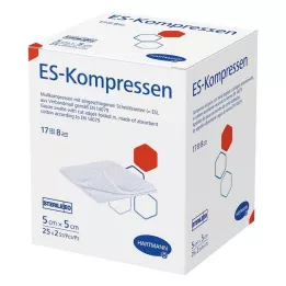 ES-KOMPRESSEN sterilní 5x5 cm 8cestný, 25X2 ks