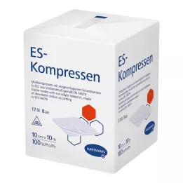 ES-KOMPRESSEN nesterilní 10x10 cm 8cestný, 100 ks