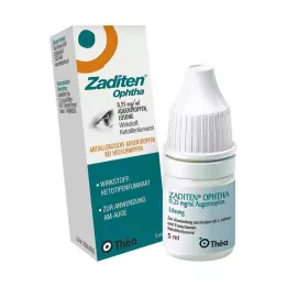 ZADITEN ophtha 0,25 mg/ml oční kapky, 1X5 ml