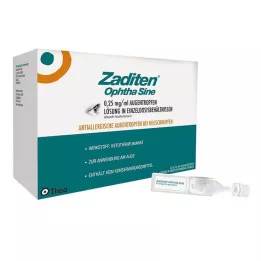 ZADITEN ophtha sine 0,25 mg/ml oční kapky jednorázová dávka, 50 ks
