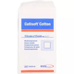 CUTISOFT Cotton Kommpr. 7,5x7,5 cm nestel, 100 ks