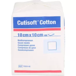CUTISOFT Cotton Compress 10x10 cm nesterilní, 100 ks